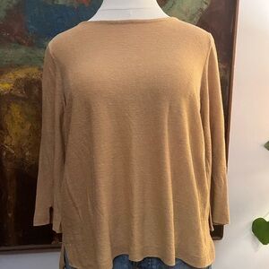 J. Jill Women's Mustard Tan lightweight sweater.